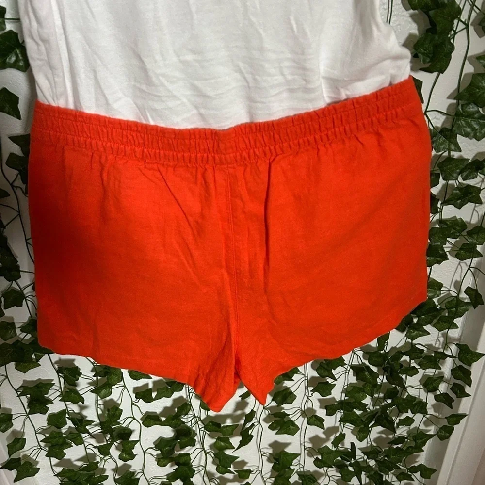J. Crew Orange High Waist Shorts with Drawstring